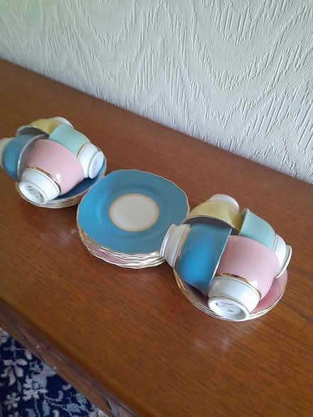 Photo of free 8 piece vintage teaset . 4 colours (lodge moor S10) #1