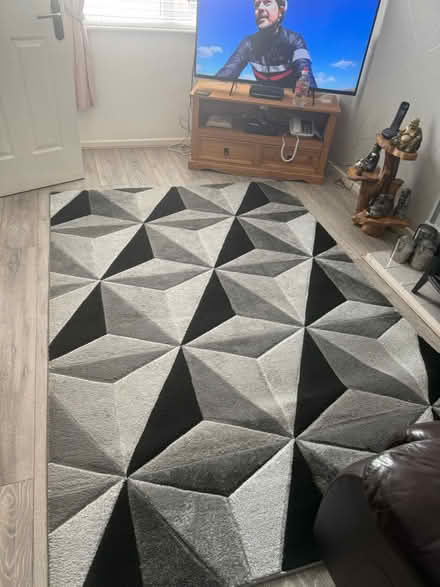 Photo of free Black grey rug (B42 great Barr) #3