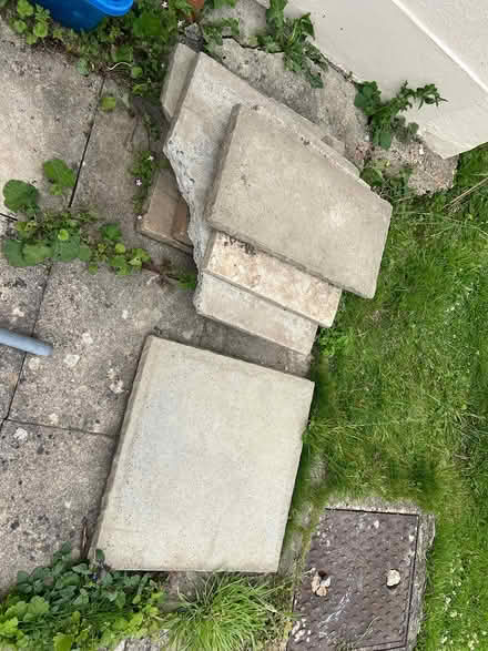 Photo of free Cracked cement paving slabs (TN11 8EG) #1