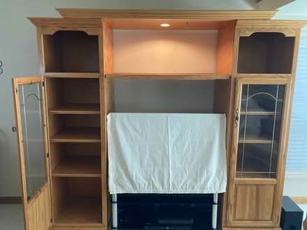 Photo of free oak wall unit (Willow Glen) #1