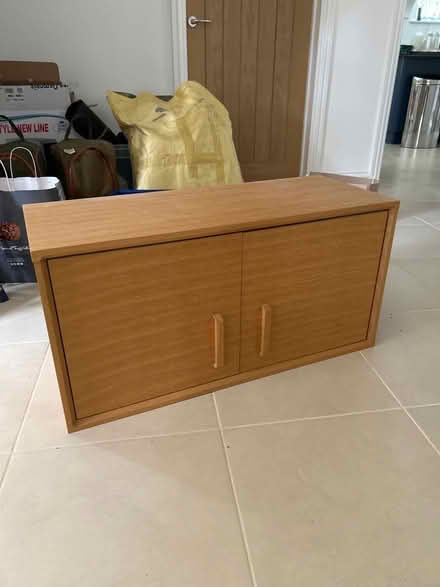 Photo of free Habitat Oak veneered two door cupboard. (Digswell AL6) #1