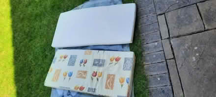 Photo of free 2 x garden bench cushions (Hereford, Belmont) #3