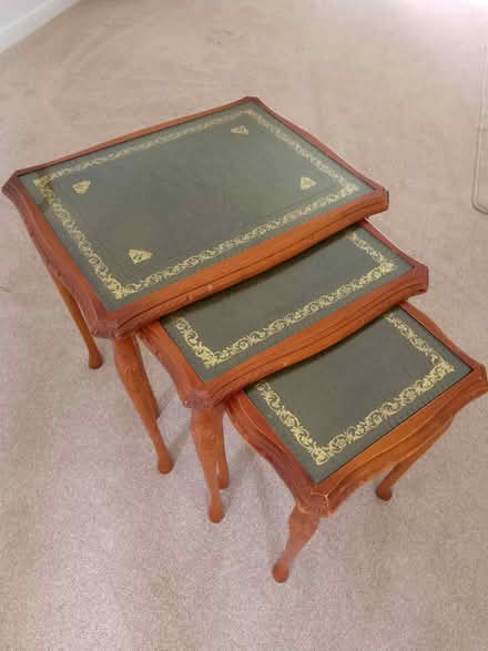 Photo of free Nest of 3 tables. Glass inlay tops (Wigmore ME7) #1