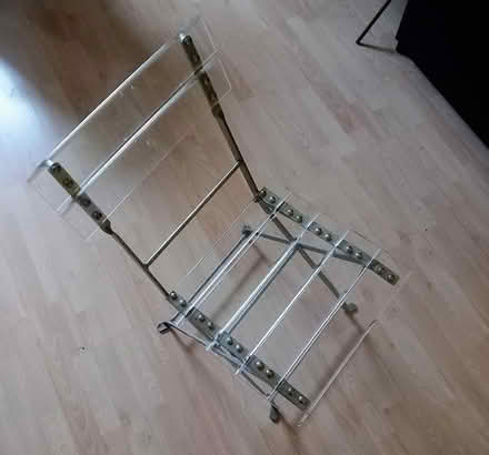Photo of free Perspex and metal chairs x4 (Tooting Bec) #1
