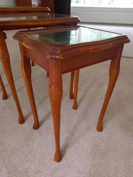Photo of free Nest of 3 tables. Glass inlay tops (Wigmore ME7) #3