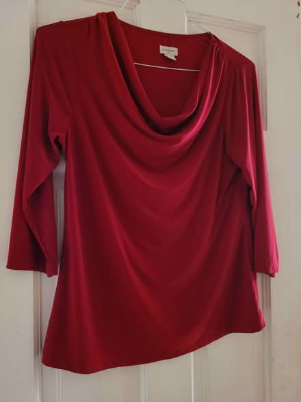 Photo of free Jaclyn Smith Red Draped Blouse (Los Altos Hills, CA) #1
