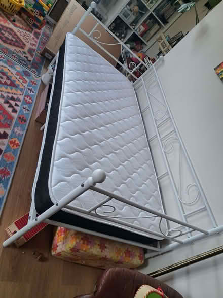 Photo of free Single metal daybed and mattress - like new (Kingswood Common HR5) #1