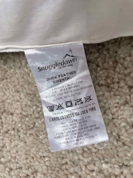 Photo of free Duvet & Three Pillows (1 x thin, 2 x thick), Used (Stoke Newington N16) #2