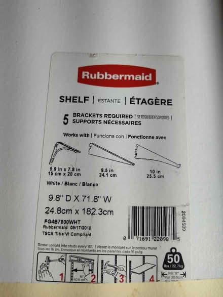 Photo of free Rubbermaid shelves (5) (Saugus) #1