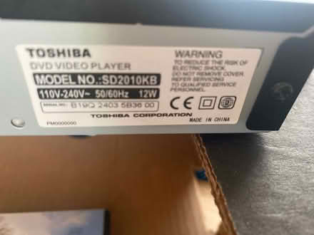 Photo of free Toshiba DVD player without remote (LA14) #1