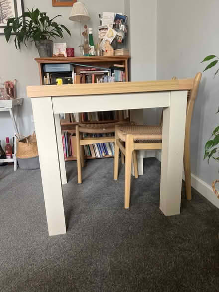 Photo of free Next light oak/shabby chic effect extending dining table (Attleborough NR17) #2
