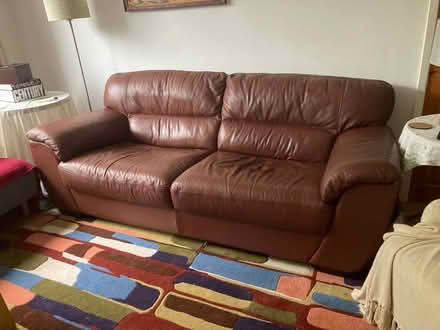 Photo of free 3 seater leather sofa (Aigburth/ Garston) #1