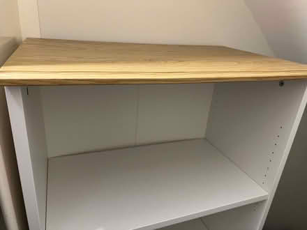 Photo of free Shelving unit (60 x 38 x 140 cm, 4x shelves, white wood) (Jericho OX1) #2