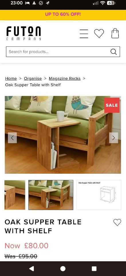 Photo of free Mini oak Coffee / sofa table (Stockwell) #1