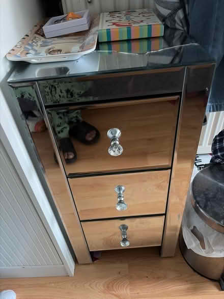 Photo of free Mirrored Bedside Table (Grangetown SR2) #1