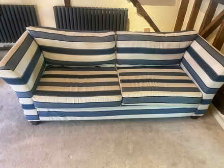 Photo of free Blue and White Sofa (Fiddlers Hamlet CM16) #1