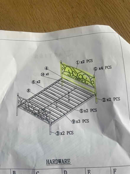 Photo of free double bed base with bedhead (west side of centre town) #1