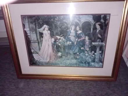 Photo of free Large framed pre-Raphaelite print (Blacklands TN34) #1