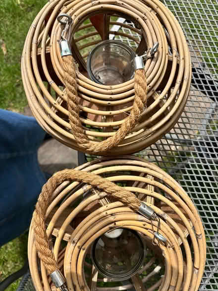 Photo of free Two bamboo garden lanterns (Teddington Tw11) #3