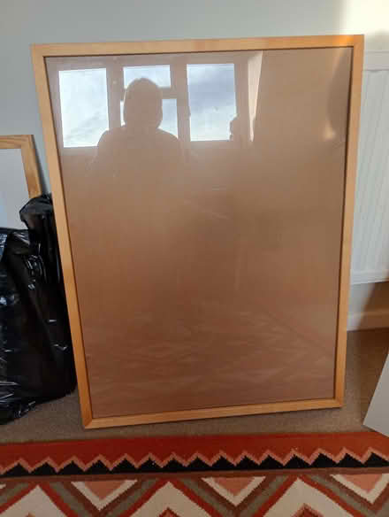 Photo of free Large picture frame, 63 cms X 83 cms beechwood with perspex (Tittleshall PE32) #1