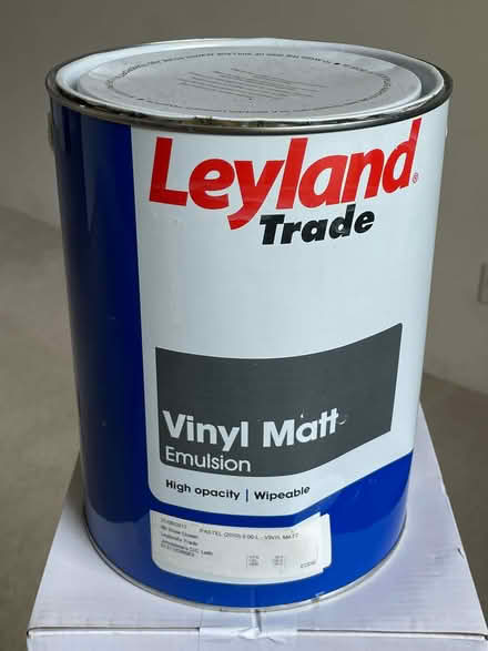 Photo of free Paint - vinyl matt emulsion 5 litre tin (Trinity EH6) #1