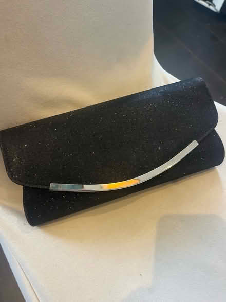 Photo of free Black clutch bag with shoulder strap (Lavender Hill SW11) #1