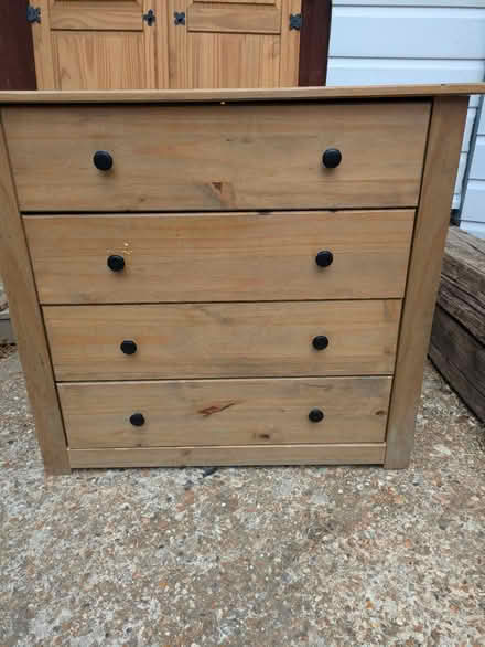 Photo of free Wardrobe and 2x chest of drawers (Sidley TN39) #2