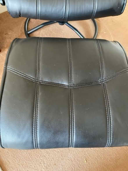 Photo of free Black leather effect swivel chair (Maidstone ME158) #3