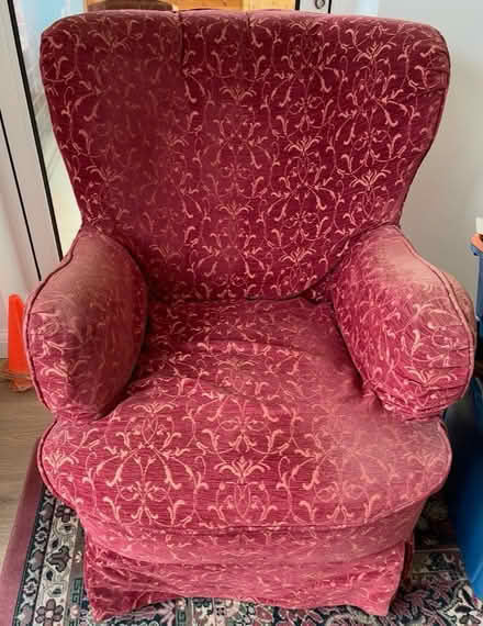 Photo of free Two small red arm chairs (South Croydon) #1