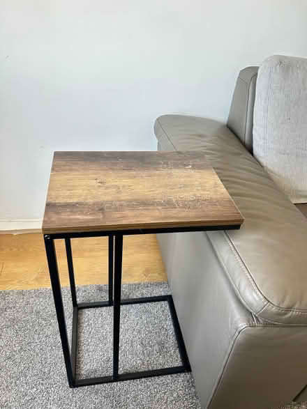 Photo of free wood and metal side table (Osterley, London TW7) #2