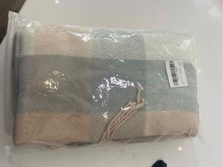 Photo of free Plaid blue and tan Scarf (Lavender Hill SW11) #1