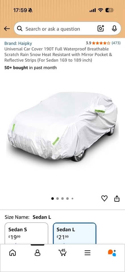Photo of free Car cover 4x4 (Tottenham Hale N15) #1