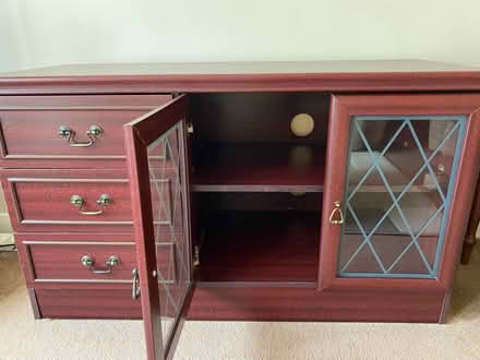 Photo of free Mahogany display cupboard (Maidstone ME158) #1