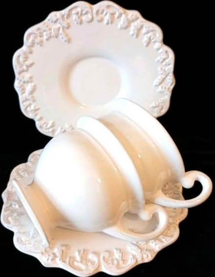 Photo of free White cups & saucers (Buxworth SK23) #1
