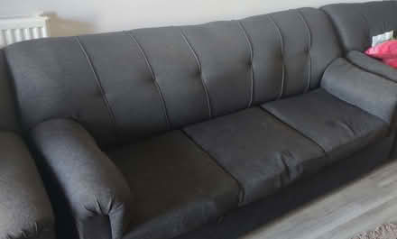 Photo of free Black fabric sofa (Barkingside IG6) #1