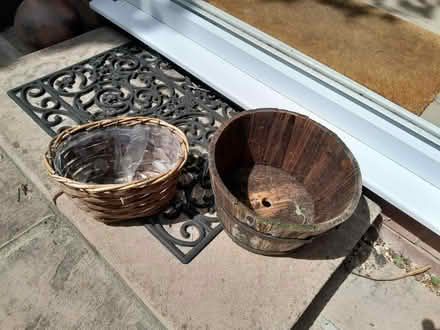Photo of free Wicker and wooden garden container (Earley RG6) #1