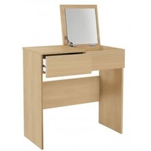 Photo of free Dressing Table 1 Drawer with Mirror - Pine Effect (Brook Green W6) #3