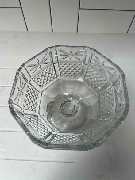 Photo of free pressed glass pedestal bowl (W13) #2