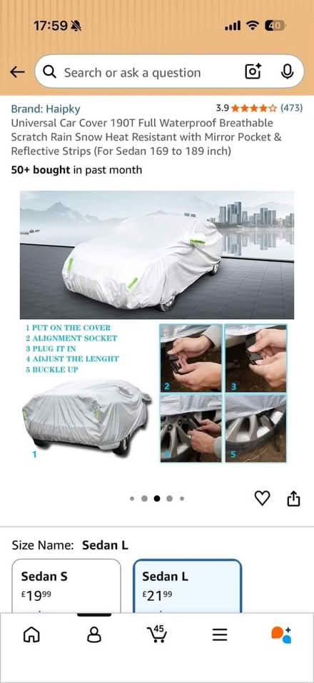 Photo of free Car cover 4x4 (Tottenham Hale N15) #3