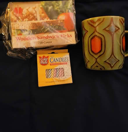 Photo of free Sandwich picks, candles and a mug (Los Altos Hills, CA) #1