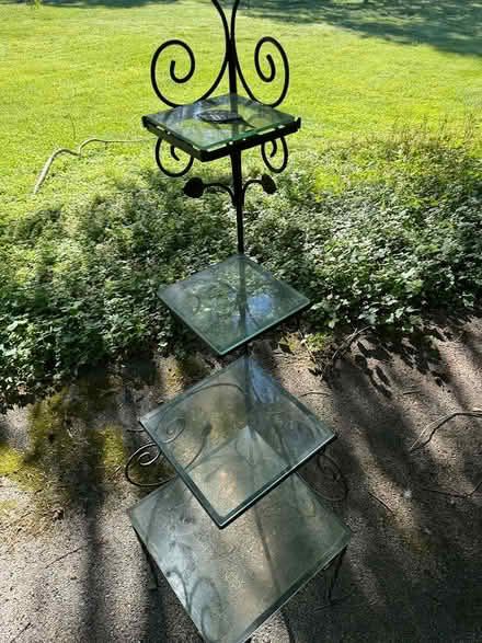 Photo of free Iron and glass corner shelf (Okehoking) #1