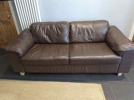 Photo of free Leather sofa (Silverdale LA5) #1