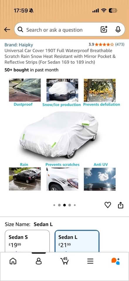 Photo of free Car cover 4x4 (Tottenham Hale N15) #2