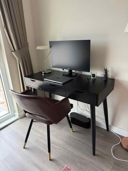 Photo of free Black wooden desk (Blackhorse Road E17) #2
