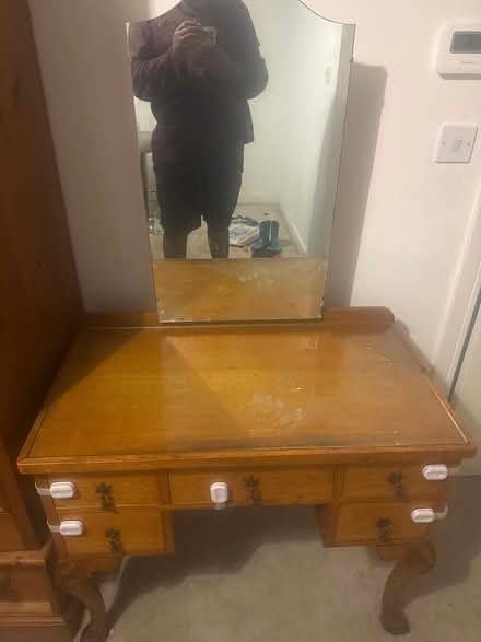 Photo of free Wooden Dressing Table plus mirror (CM12) #1