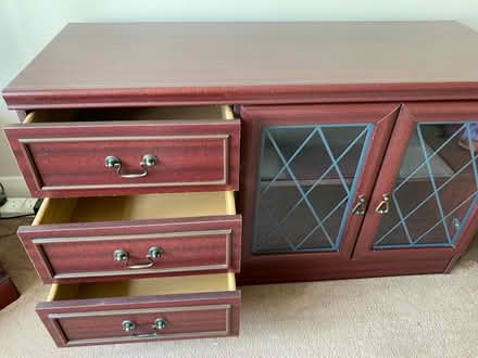Photo of free Mahogany display cupboard (Maidstone ME158) #4