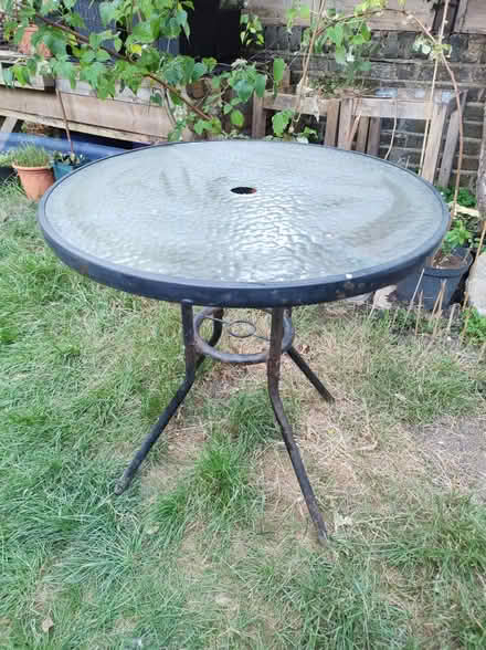 Photo of free Glass topped garden table (ME13) #1