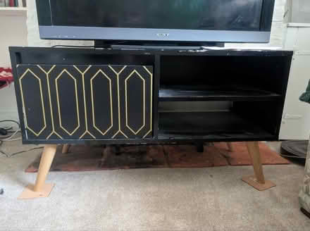 Photo of free Black TV stand (Etchinghill CT18) #2