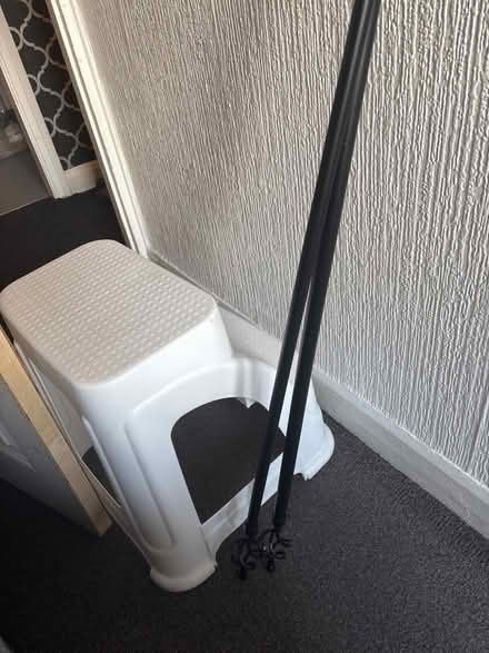 Photo of free Stool and curtain pole black (M90rp) #1