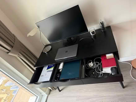 Photo of free Black wooden desk (Blackhorse Road E17) #3